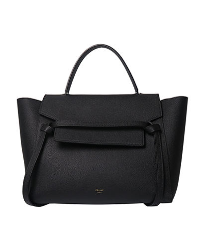 Belt Bag, &pound;850, Handbags, Black, Leather, Front view